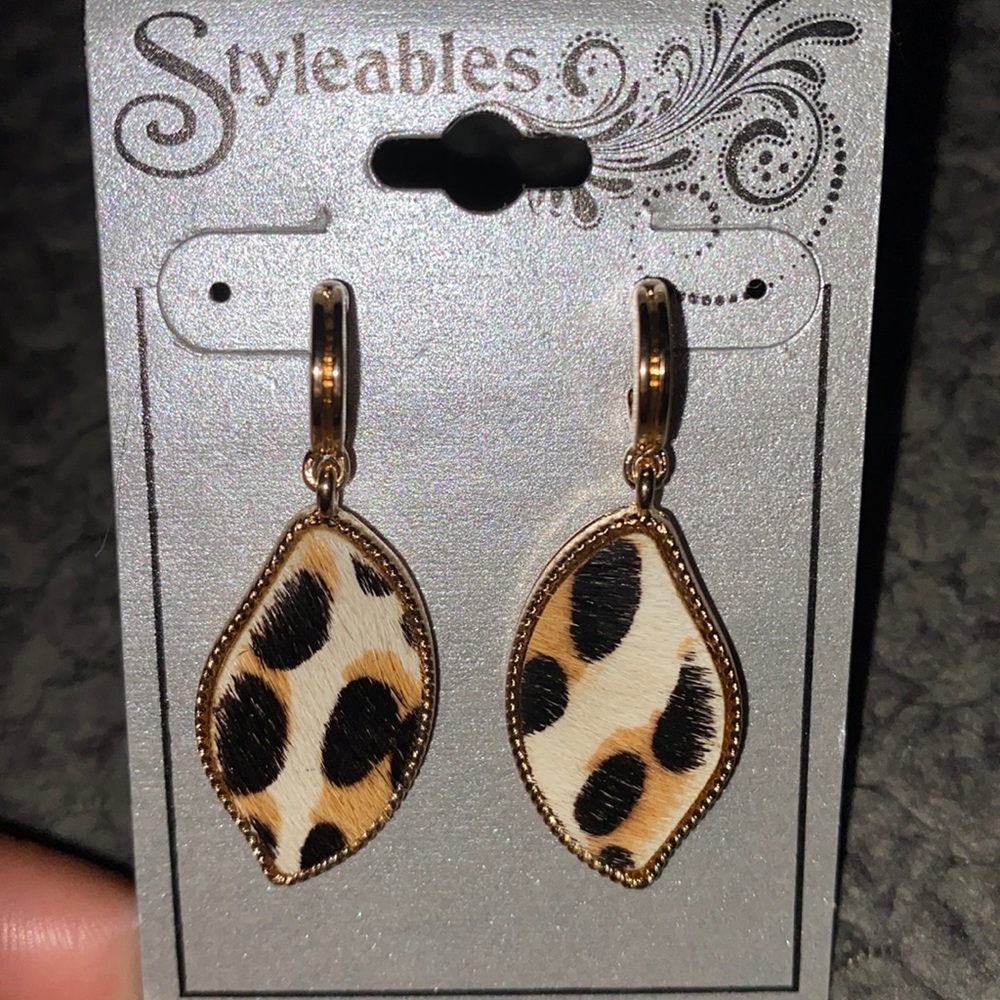 Animal print earrings